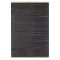 Herringbone Black Woven Cotton 180x270