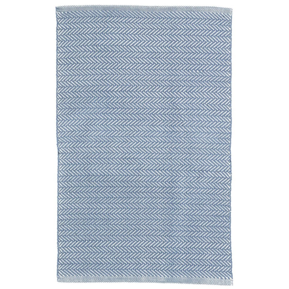Herringbone Denim/Ivory  Indoor/Outdoor 150x240