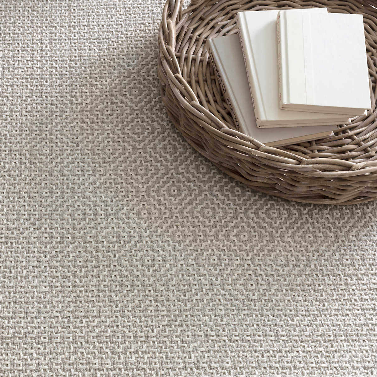 Beatrice Grey Woven Cotton 150x240